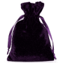 purple velvet bag